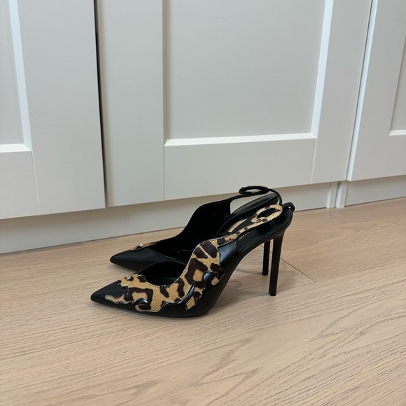 Saint Laurent Black and Brown Heels - Picture 3 of 5